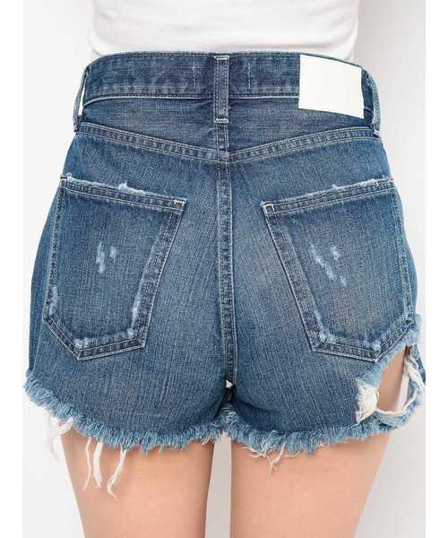 GYDA（ジェイダ）の「BACKRIPEED デニムショーパン（デニムパンツ・レディース・ライトブルー/インディゴブルー/ブルー・SMALL/MEDIUM/X-SMALL）」の12枚目の写真