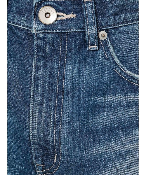 GYDA（ジェイダ）の「BACKRIPEED デニムショーパン（デニムパンツ・レディース・ライトブルー/インディゴブルー/ブルー・SMALL/MEDIUM/X-SMALL）」の5枚目の写真