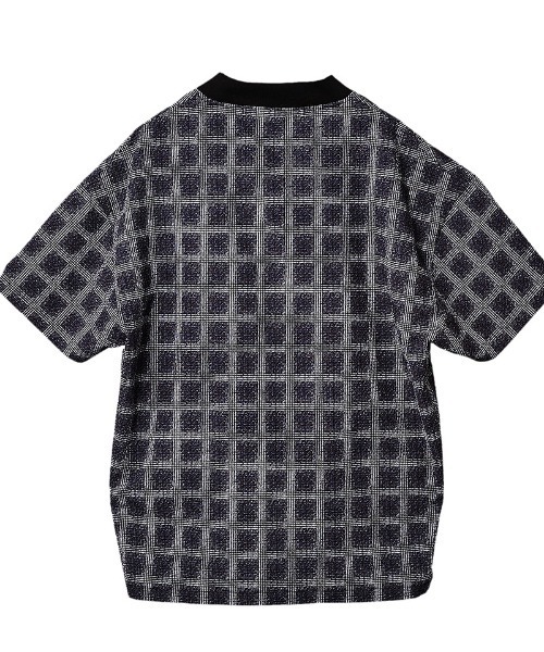 NO ID.(ノーアイディ)の「mhs1554-シアサッカーチェックZIP-PO(シャツ/ブラウス・メンズ・ブラック/ネイビー・1/2)」の22枚目の写真