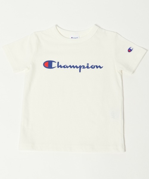Champion（チャンピオン）の「【Champion(チャンピオン）】BASICロゴTee(KIDS)（Tシャツ/カットソー・キッズ・ベージュ/パープル/オフホワイト/ピンク・MEDIUM/LARGE/X-LARGE/XX-LARGE）」の9枚目の写真