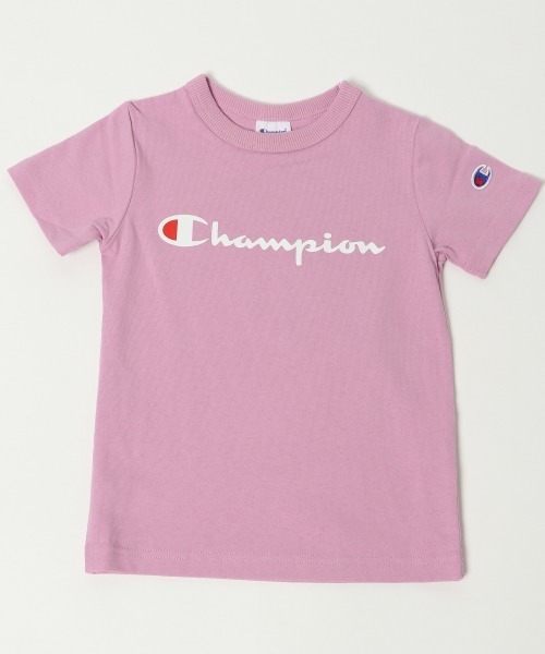 Champion（チャンピオン）の「【Champion(チャンピオン）】BASICロゴTee(KIDS)（Tシャツ/カットソー・キッズ・ベージュ/パープル/オフホワイト/ピンク・MEDIUM/LARGE/X-LARGE/XX-LARGE）」の10枚目の写真