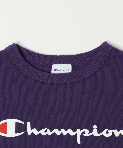 Champion（チャンピオン）の「【Champion(チャンピオン）】BASICロゴTee(KIDS)（Tシャツ/カットソー・キッズ・ベージュ/パープル/オフホワイト/ピンク・MEDIUM/LARGE/X-LARGE/XX-LARGE）」の13枚目の写真