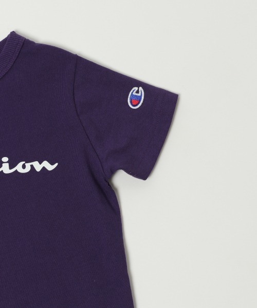 Champion（チャンピオン）の「【Champion(チャンピオン）】BASICロゴTee(KIDS)（Tシャツ/カットソー・キッズ・ベージュ/パープル/オフホワイト/ピンク・MEDIUM/LARGE/X-LARGE/XX-LARGE）」の14枚目の写真