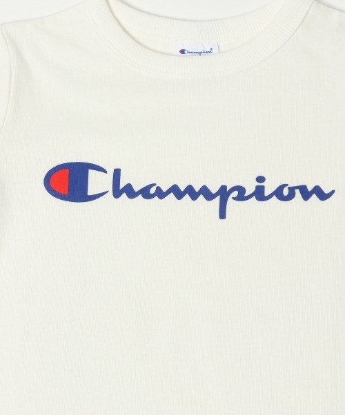 Champion（チャンピオン）の「【Champion(チャンピオン）】BASICロゴTee(KIDS)（Tシャツ/カットソー・キッズ・ベージュ/パープル/オフホワイト/ピンク・MEDIUM/LARGE/X-LARGE/XX-LARGE）」の18枚目の写真