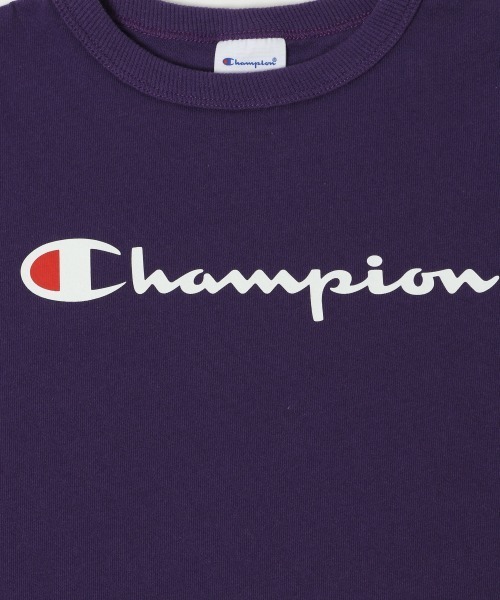Champion（チャンピオン）の「【Champion(チャンピオン）】BASICロゴTee(KIDS)（Tシャツ/カットソー・キッズ・ベージュ/パープル/オフホワイト/ピンク・MEDIUM/LARGE/X-LARGE/XX-LARGE）」の21枚目の写真