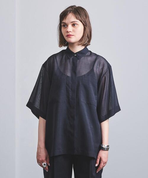 UNITED ARROWS（ユナイテッドアローズ）の「UGCB  VOILE 2ポケット シャツ◆（シャツ/ブラウス・レディース・ターコイズブルー/ネイビー・38/36）」の3枚目の写真