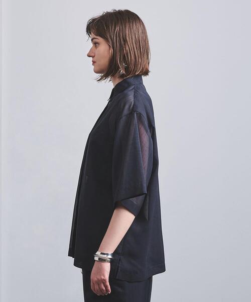 UNITED ARROWS（ユナイテッドアローズ）の「UGCB  VOILE 2ポケット シャツ◆（シャツ/ブラウス・レディース・ターコイズブルー/ネイビー・38/36）」の4枚目の写真