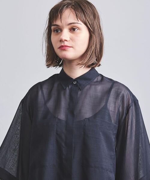 UNITED ARROWS（ユナイテッドアローズ）の「UGCB  VOILE 2ポケット シャツ◆（シャツ/ブラウス・レディース・ターコイズブルー/ネイビー・38/36）」の12枚目の写真