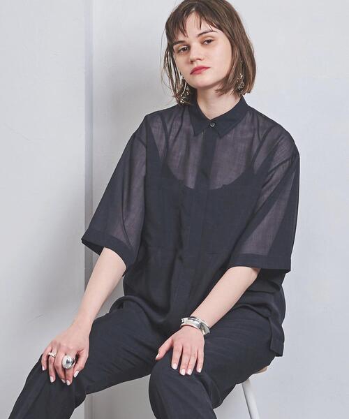 UNITED ARROWS（ユナイテッドアローズ）の「UGCB  VOILE 2ポケット シャツ◆（シャツ/ブラウス・レディース・ターコイズブルー/ネイビー・38/36）」の15枚目の写真