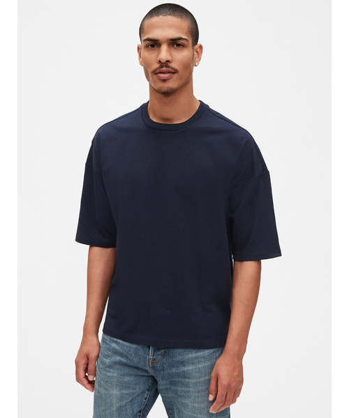 GAP ネイビー 長袖カットソー GAP ギャップ ボーダー 長袖カットソー ネイビー×ホワイト M
