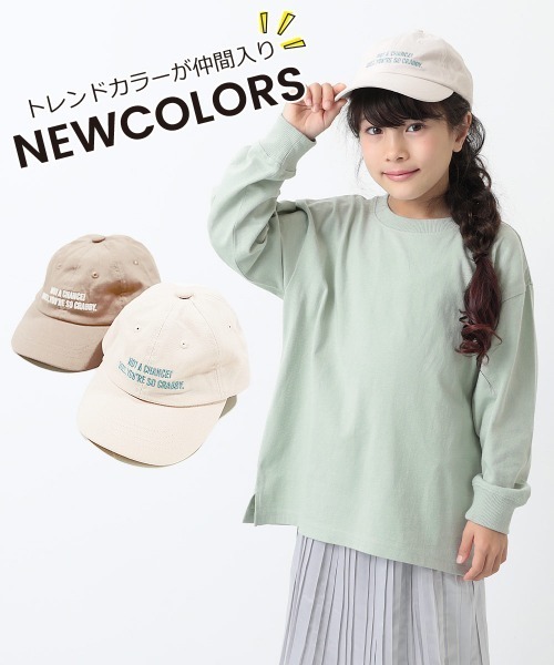 devirock（デビロック）の「ロゴ入りローキャップ（キャップ・キッズ・パープル/ピンク/アイボリー/ブラウン系その他/ブラック/ネイビー/オフホワイト/ベージュ・52/56/54）」の10枚目の写真
