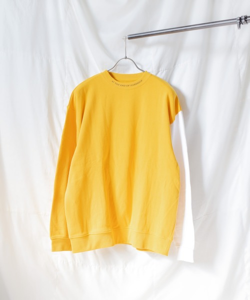 TRAP/U (トラップユー)の「《TRAP/U》袖配色プリント裏毛プルオーバー(Tシャツ/カットソー・レディース・ブラック/ベージュ/カーキ/イエロー・MEDIUM/LARGE)」の4枚目の写真