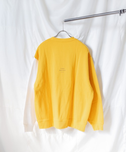 TRAP/U (トラップユー)の「《TRAP/U》袖配色プリント裏毛プルオーバー(Tシャツ/カットソー・レディース・ブラック/ベージュ/カーキ/イエロー・MEDIUM/LARGE)」の6枚目の写真