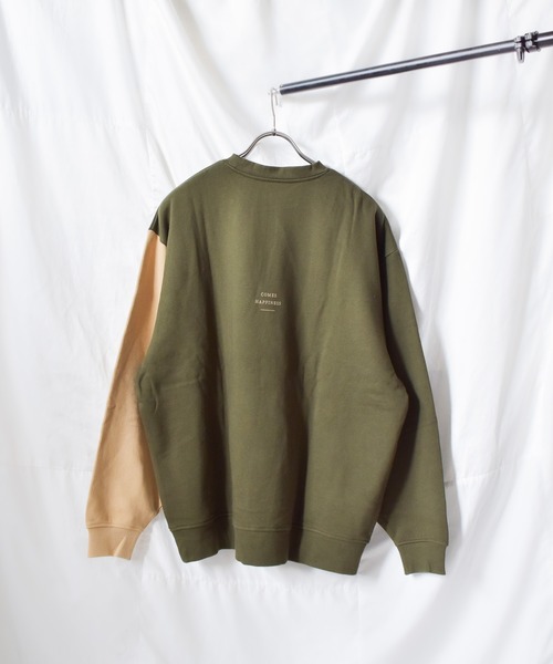 TRAP/U (トラップユー)の「《TRAP/U》袖配色プリント裏毛プルオーバー(Tシャツ/カットソー・レディース・ブラック/ベージュ/カーキ/イエロー・MEDIUM/LARGE)」の7枚目の写真