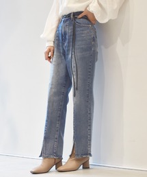 w closet | 裾スリットフレアパンツ(デニムパンツ)
