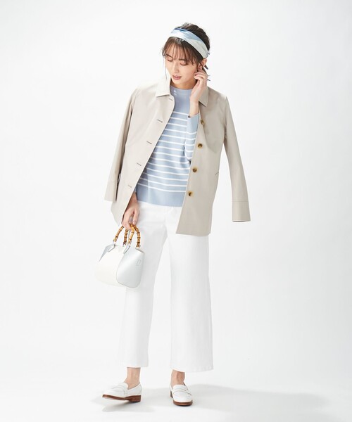J.PRESS(ジェイプレス)の「【洗える】ケイトフルニードルボーダー ニット(ニット/セーター・レディース・ホワイト系1/ネイビー系2/サックスブルー系2・T13/T15)」の7枚目の写真