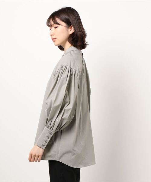 ライチ（ライチ）の「aurea/2wayボリュームスリーブブラウス（シャツ/ブラウス・レディース・グレー/ホワイト・FREE）」の9枚目の写真