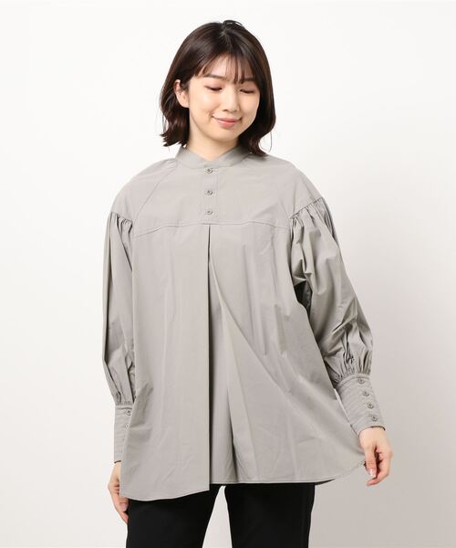 ライチ（ライチ）の「aurea/2wayボリュームスリーブブラウス（シャツ/ブラウス・レディース・グレー/ホワイト・FREE）」の12枚目の写真