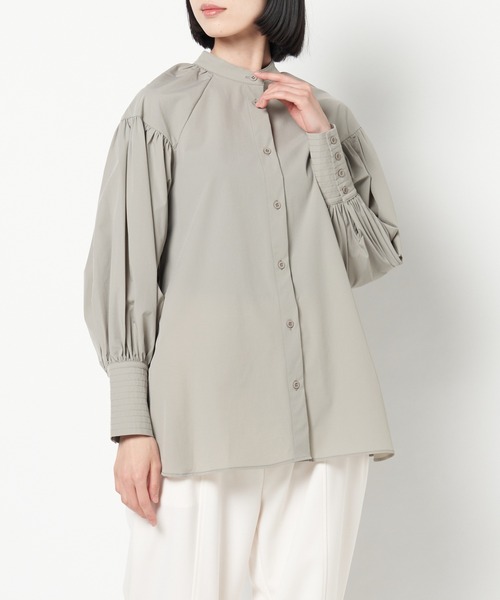 ライチ（ライチ）の「aurea/2wayボリュームスリーブブラウス（シャツ/ブラウス・レディース・グレー/ホワイト・FREE）」の2枚目の写真