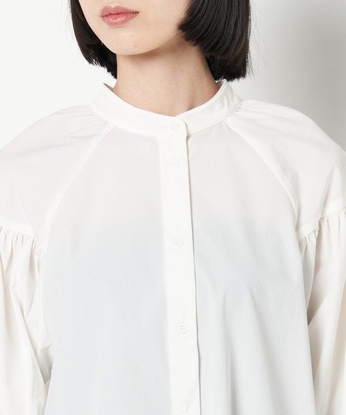 ライチ（ライチ）の「aurea/2wayボリュームスリーブブラウス（シャツ/ブラウス・レディース・グレー/ホワイト・FREE）」の3枚目の写真