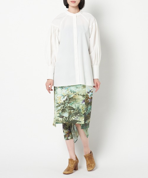 ライチ（ライチ）の「aurea/2wayボリュームスリーブブラウス（シャツ/ブラウス・レディース・グレー/ホワイト・FREE）」の14枚目の写真