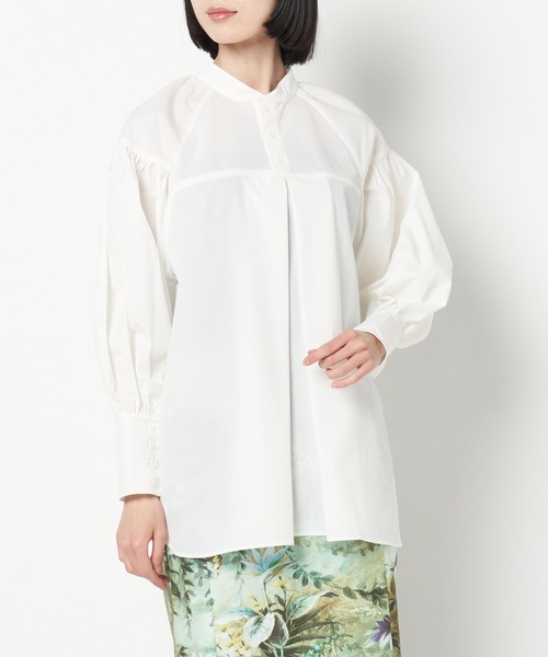 ライチ（ライチ）の「aurea/2wayボリュームスリーブブラウス（シャツ/ブラウス・レディース・グレー/ホワイト・FREE）」の10枚目の写真