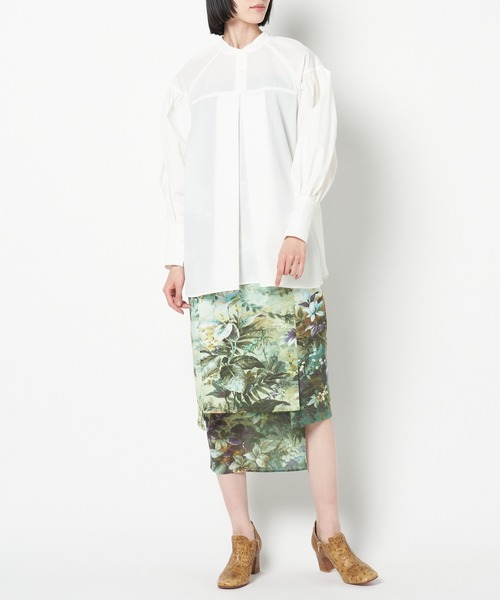 ライチ（ライチ）の「aurea/2wayボリュームスリーブブラウス（シャツ/ブラウス・レディース・グレー/ホワイト・FREE）」の7枚目の写真