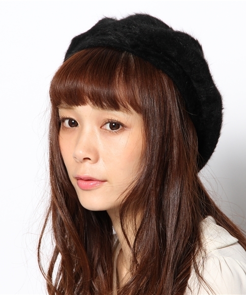 WEGO(ウィゴー)の「WEGO/ファーベレー帽(ハンチング/ベレー帽・レディース・ライトグレー/ワイン/ホワイト/ブラック・FREE)」の3枚目の写真