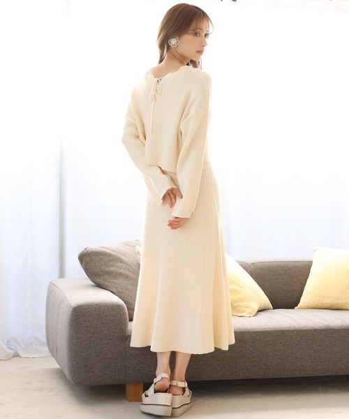 one after another NICE CLAUP（ワンアフターアナザーナイスクラップ）の「ニットセットワンピース（ワンピース・レディース・ブルー系その他/ライトグレー/アイボリー・FREE）」の16枚目の写真