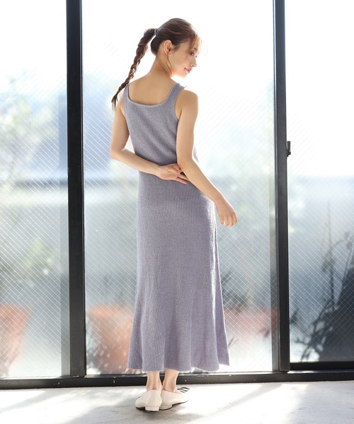 one after another NICE CLAUP（ワンアフターアナザーナイスクラップ）の「ニットセットワンピース（ワンピース・レディース・ブルー系その他/ライトグレー/アイボリー・FREE）」の11枚目の写真