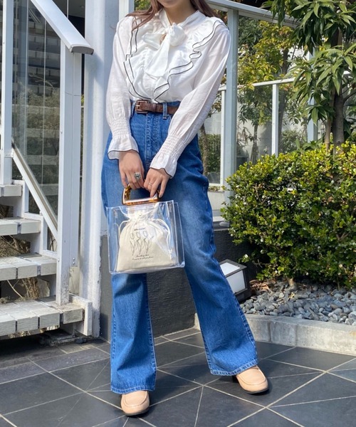 WEGO（ウィゴー）の「WEGO/ボウタイブラウス（シャツ/ブラウス・レディース・ホワイト/ピンク・FREE）」の10枚目の写真