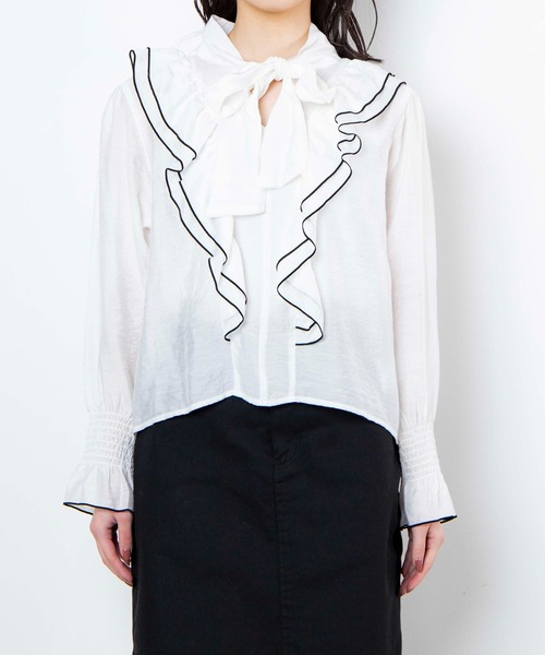 WEGO（ウィゴー）の「WEGO/ボウタイブラウス（シャツ/ブラウス・レディース・ホワイト/ピンク・FREE）」の21枚目の写真