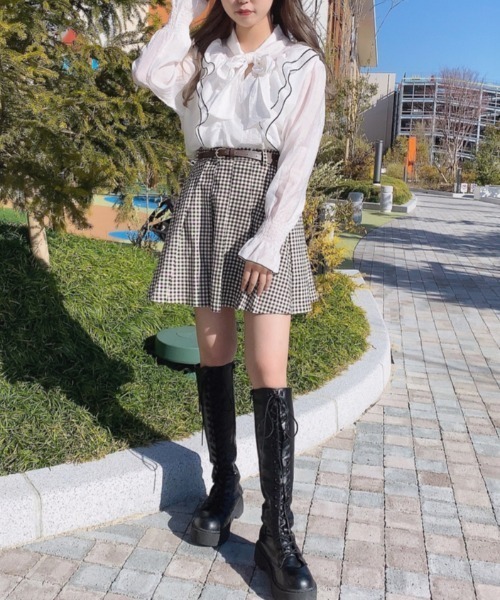 WEGO（ウィゴー）の「WEGO/ボウタイブラウス（シャツ/ブラウス・レディース・ホワイト/ピンク・FREE）」の12枚目の写真