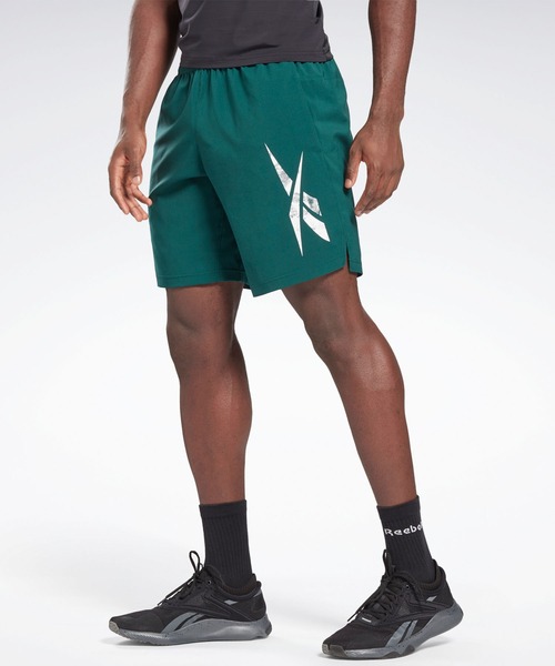 Reebok(リーボック)の「ワークアウト レディ グラフィック ショーツ / Workout Ready Graphic Shorts(その他パンツ・メンズ・グリーン/ブラック/ホワイト×ライトグレー/ネイビー・X-LARGE/XX-LARGE/MEDIUM/X-SMALL/LARGE/SMALL/XXX-LARGE)」の3枚目の写真