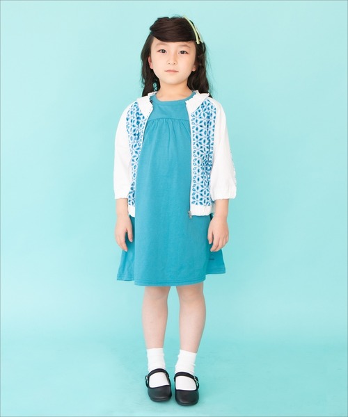 RAGMART（ラグマート）の「レースジップアップカーディガン（カーディガン/ボレロ・キッズ・ブルー/レッド/ブラック・110cm/100cm/120cm/130cm）」の5枚目の写真