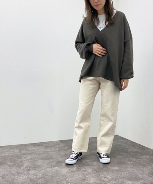 apres jour mignon(アプレジュールミニョン)の「深Vネックスウェット【ZOZOTOWN限定アイテム】(スウェット・レディース・ブラック/グレー/グリーン/アイボリー・X-LARGE/フリー)」の20枚目の写真