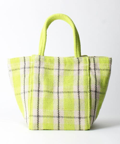 BEAUTY&YOUTH UNITED ARROWS（ビューティーアンドユースユナイテッドアローズ）の「BY チェック4ポケットトートバッグ ◆（トートバッグ・レディース・ブラック/ライム・FREE）」の7枚目の写真