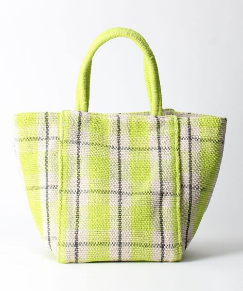 BEAUTY&YOUTH UNITED ARROWS（ビューティーアンドユースユナイテッドアローズ）の「BY チェック4ポケットトートバッグ ◆（トートバッグ・レディース・ブラック/ライム・FREE）」の3枚目の写真