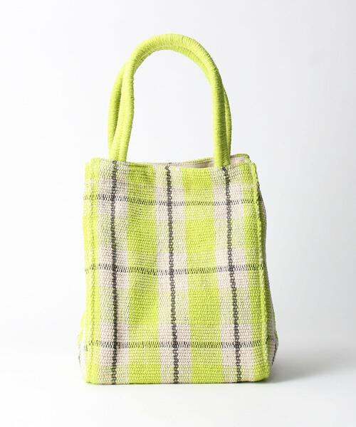 BEAUTY&YOUTH UNITED ARROWS（ビューティーアンドユースユナイテッドアローズ）の「BY チェック4ポケットトートバッグ ◆（トートバッグ・レディース・ブラック/ライム・FREE）」の9枚目の写真