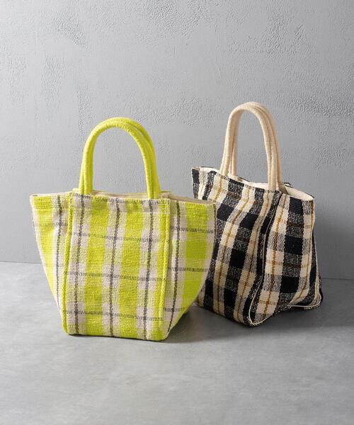 BEAUTY&YOUTH UNITED ARROWS（ビューティーアンドユースユナイテッドアローズ）の「BY チェック4ポケットトートバッグ ◆（トートバッグ・レディース・ブラック/ライム・FREE）」の16枚目の写真