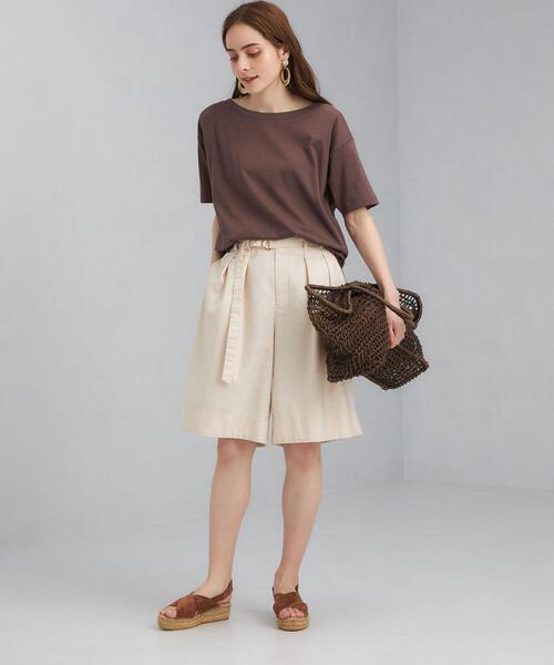 green label relaxing（グリーンレーベルリラクシング）の「SC デニムライク ハーフ パンツ（その他パンツ・レディース・ネイビー/オフホワイト・38/36）」の10枚目の写真