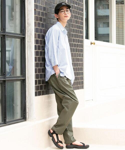 coen（コーエン）の「ヨクバリネン・チェック7分袖シャツ（シャツ/ブラウス・メンズ・ホワイト/オフホワイト/ライトブルー/ネイビー・LARGE/MEDIUM/X-LARGE/SMALL）」の11枚目の写真