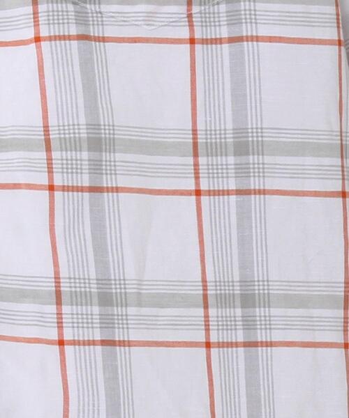 coen（コーエン）の「ヨクバリネン・チェック7分袖シャツ（シャツ/ブラウス・メンズ・ホワイト/オフホワイト/ライトブルー/ネイビー・LARGE/MEDIUM/X-LARGE/SMALL）」の20枚目の写真