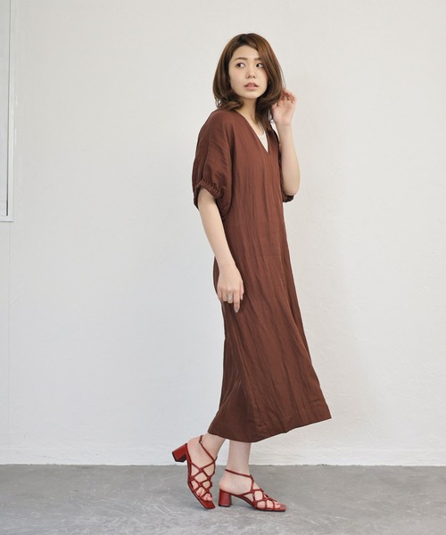 SESTO(セスト)の「編み上げストラップミドルヒールサンダル(サンダル・レディース・ブラック/レッド/アイボリー/キャメル・LL/3L/S/M/L)」の10枚目の写真