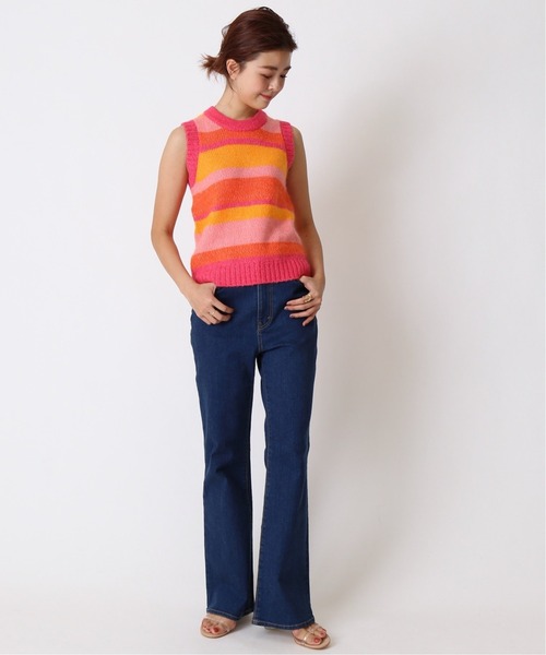 U by SPICK&SPAN(ユーバイスピックアンドスパン)の「≪追加≫ハイウエストフレアデニム2◆(デニムパンツ・レディース・ブラック/ブルー・34/36/38)」の13枚目の写真