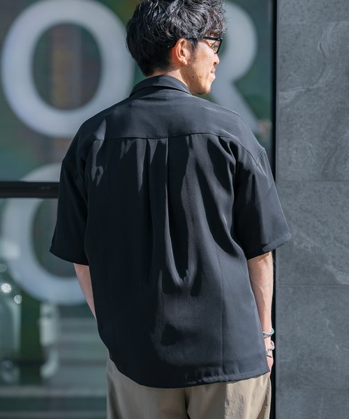 ITEMS URBANRESEARCH（アイテムズ アーバンリサーチ）の「ビッグシルエット 半袖CPOシャツ（シャツ/ブラウス・メンズ・ブラック/ベージュ/ブルー・SMALL/MEDIUM/LARGE）」の11枚目の写真