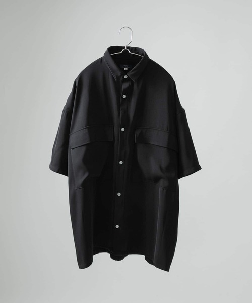 ITEMS URBANRESEARCH（アイテムズ アーバンリサーチ）の「ビッグシルエット 半袖CPOシャツ（シャツ/ブラウス・メンズ・ブラック/ベージュ/ブルー・SMALL/MEDIUM/LARGE）」の14枚目の写真