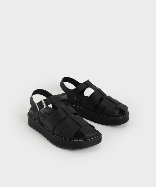 CHARLES & KEITH(チャールズ & キース)の「カットアウト ケージサンダル(サンダル・レディース・ブラック/オフホワイト/グリーン/ライトブラウン/ブラック系その他6/ホワイト・22.5cm/23cm/23.5cm/24.5cm/25cm/25.5cm)」の9枚目の写真