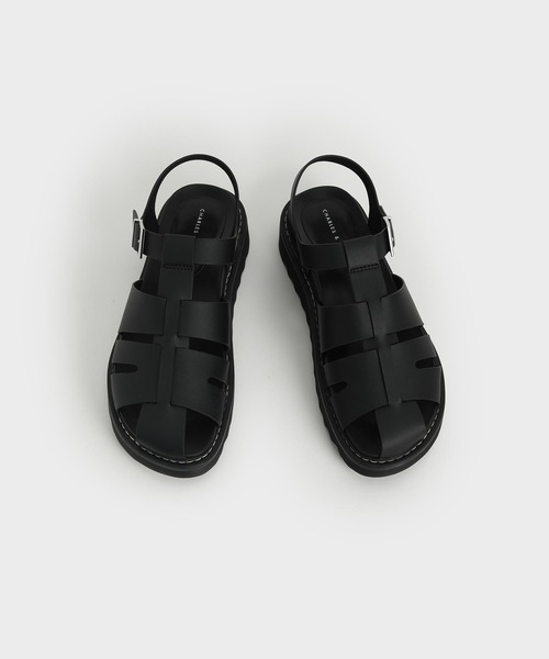 CHARLES & KEITH(チャールズ & キース)の「カットアウト ケージサンダル(サンダル・レディース・ブラック/オフホワイト/グリーン/ライトブラウン/ブラック系その他6/ホワイト・22.5cm/23cm/23.5cm/24.5cm/25cm/25.5cm)」の19枚目の写真