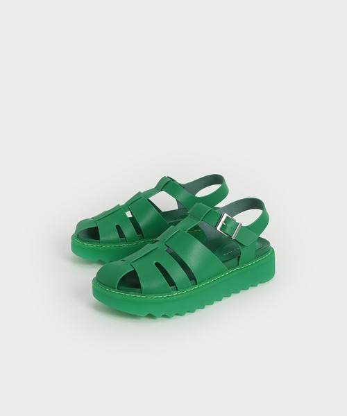 CHARLES & KEITH(チャールズ & キース)の「カットアウト ケージサンダル(サンダル・レディース・ブラック/オフホワイト/グリーン/ライトブラウン/ブラック系その他6/ホワイト・22.5cm/23cm/23.5cm/24.5cm/25cm/25.5cm)」の21枚目の写真